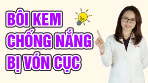 bôi kem chống nắng bị vón cục